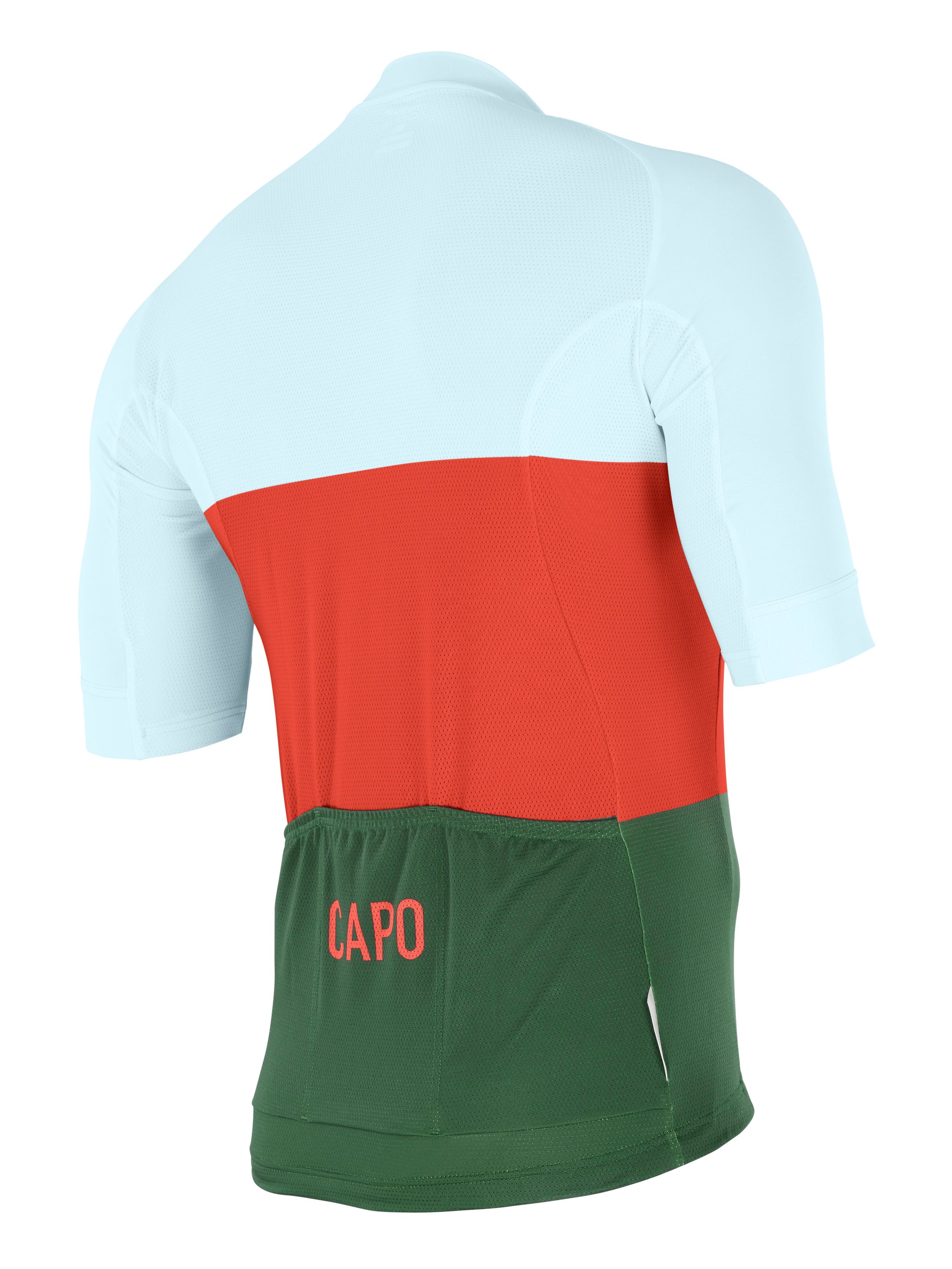 SC Stripe Jersey Light Blue Red Green Capo Cycling Apparel