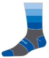 Active Compression 15cm Q Skin Sock Stripe Fade