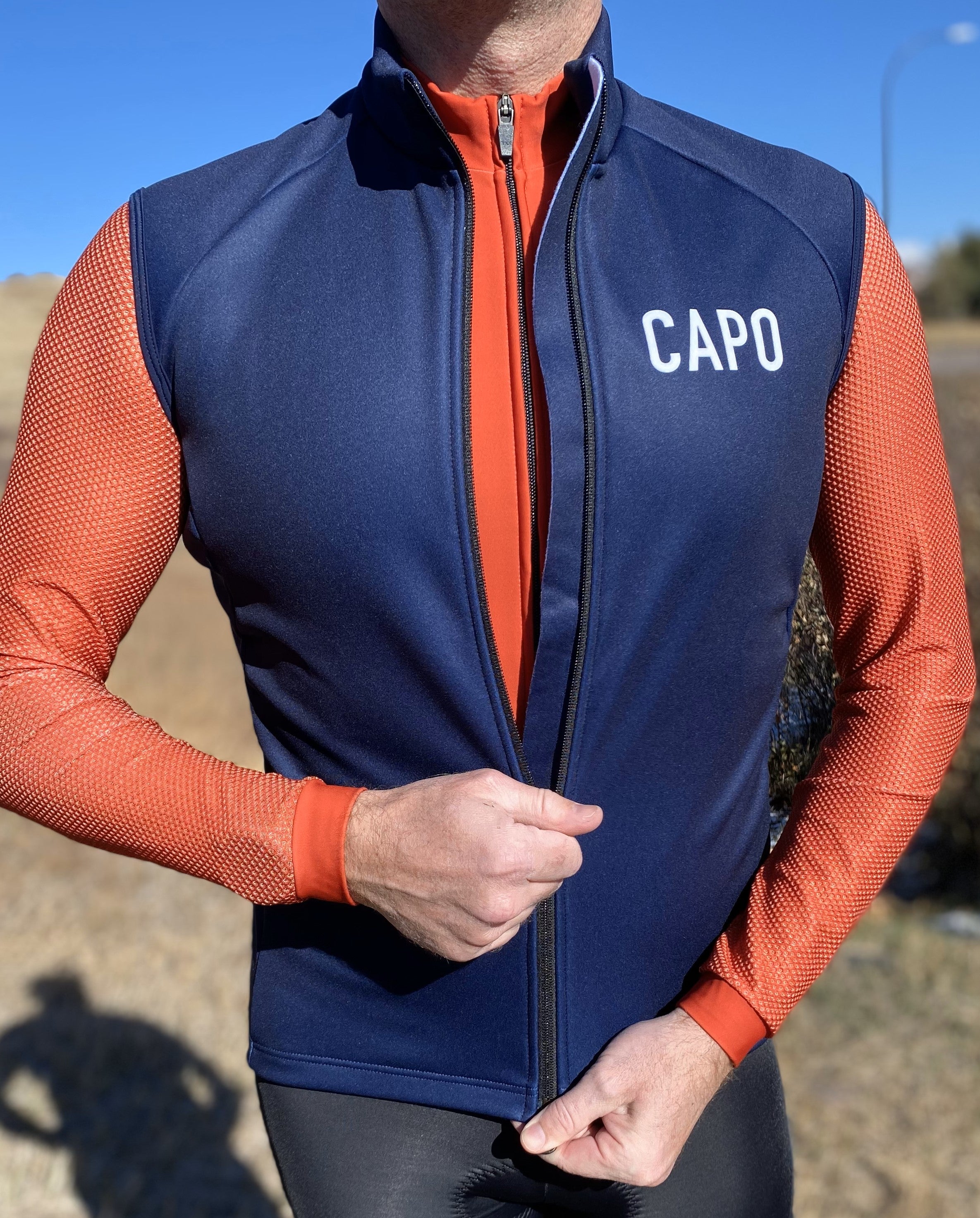 Super Corsa Thermal Vest Navy – Capo Cycling Apparel