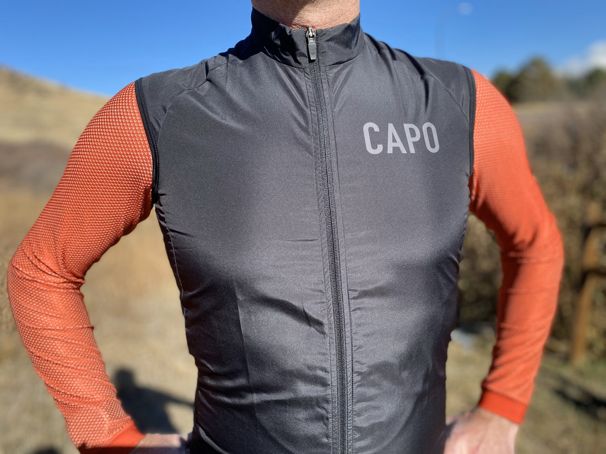 Super Corsa Wind Vest Black Capo Cycling Apparel